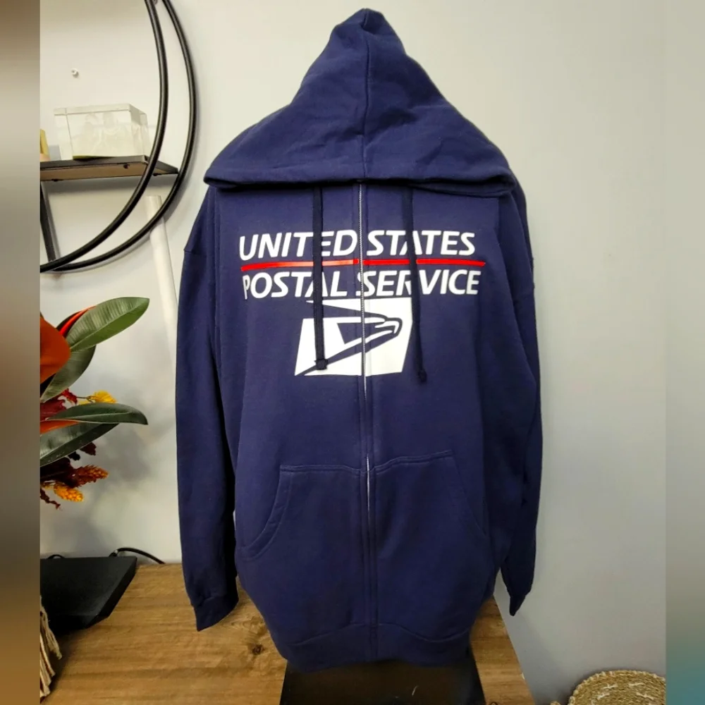 USPS Zip Up sweater with hoodie - Picture 1 of 2